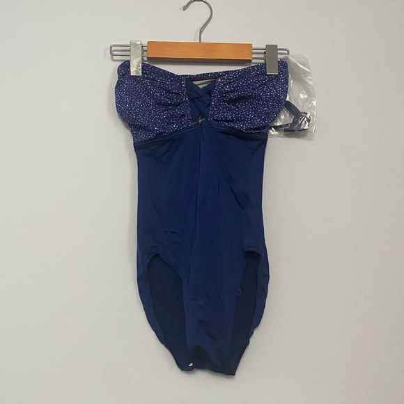 Vintage Deadstock 80s Polkadot Swim Suit - Picture 2 of 6